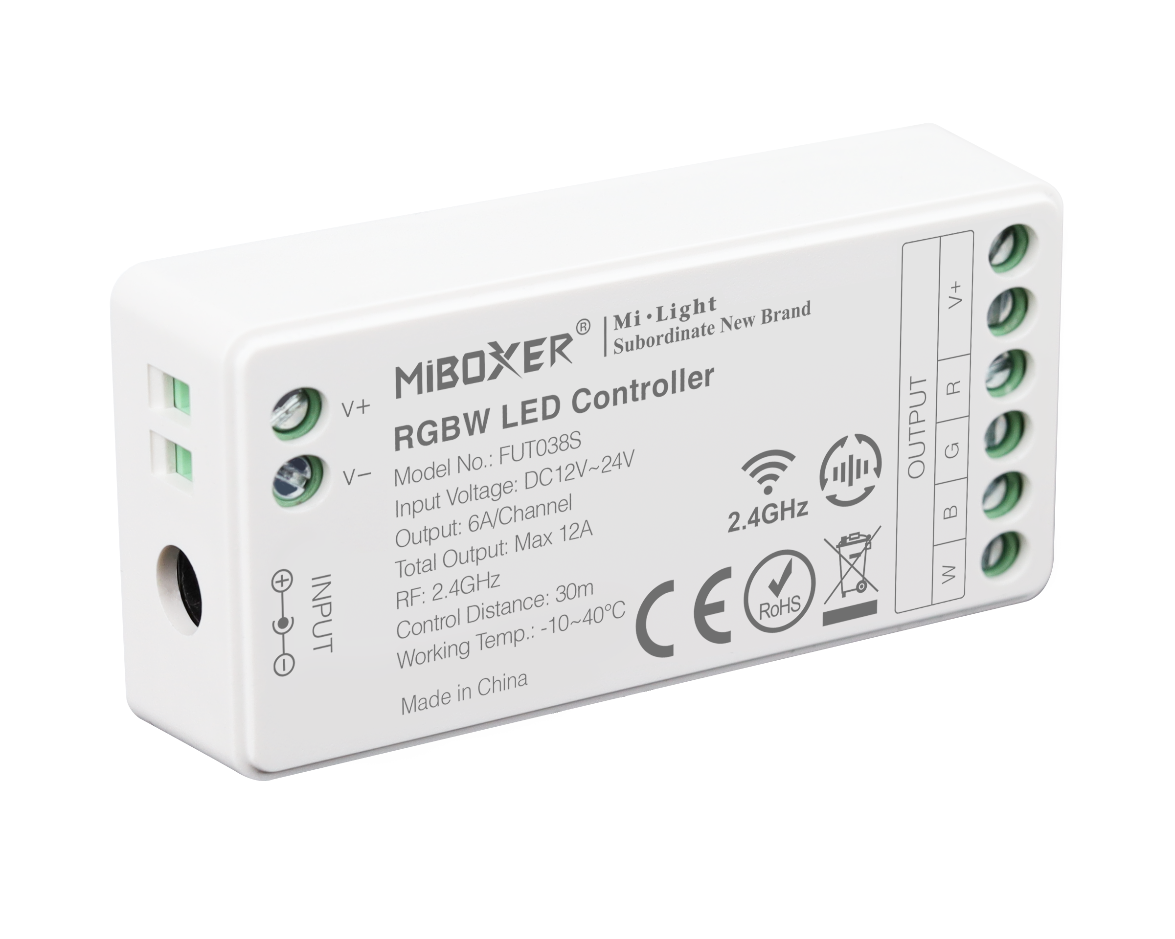 MI-LIGH ML037S+ RF přijímač 3v1 pro RGB,RGBW,RGB+CCT LED pásky