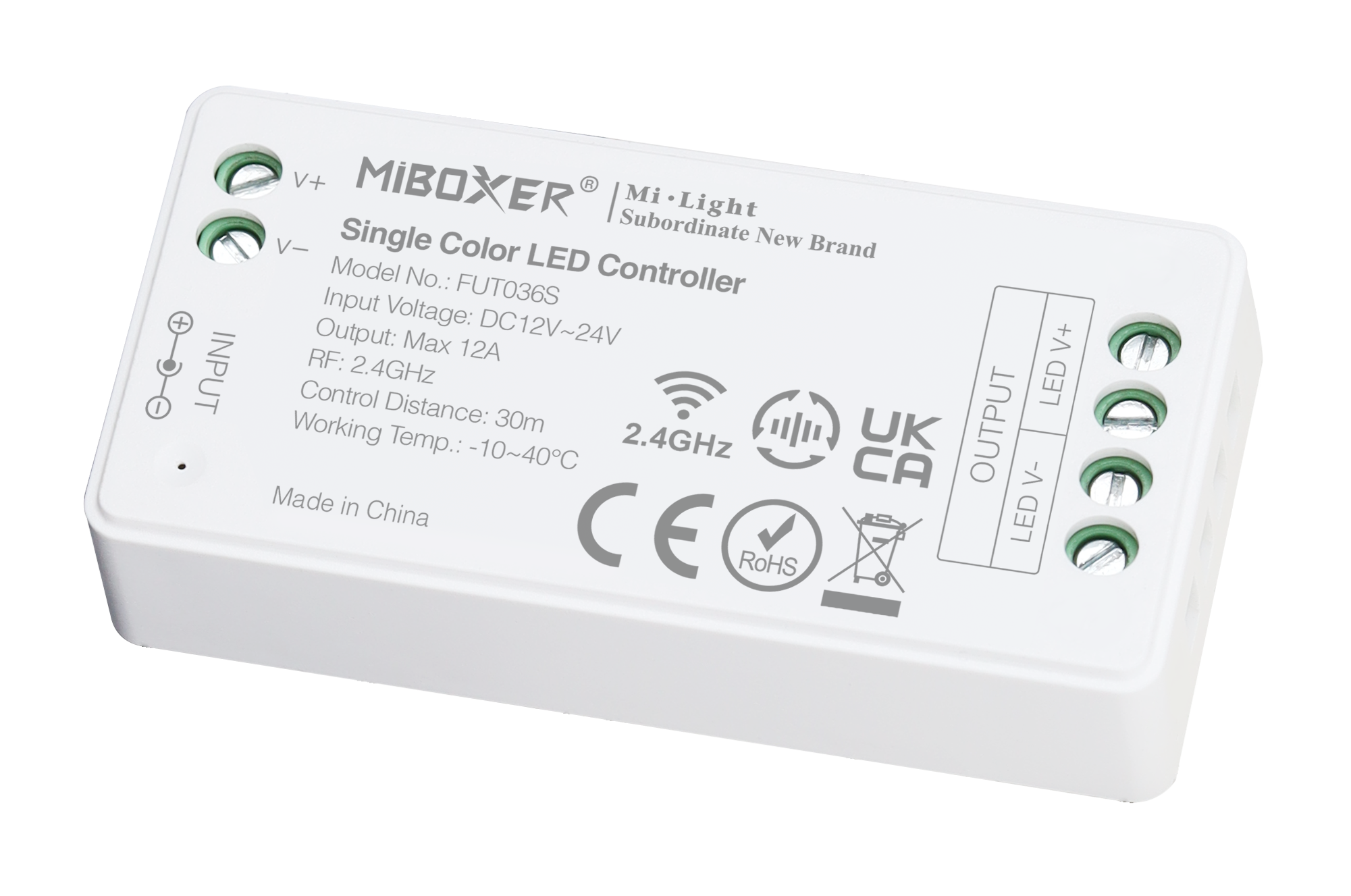 MI-LIGHT RF řídící jednotka ML036 pro jednobarevné LED pásky