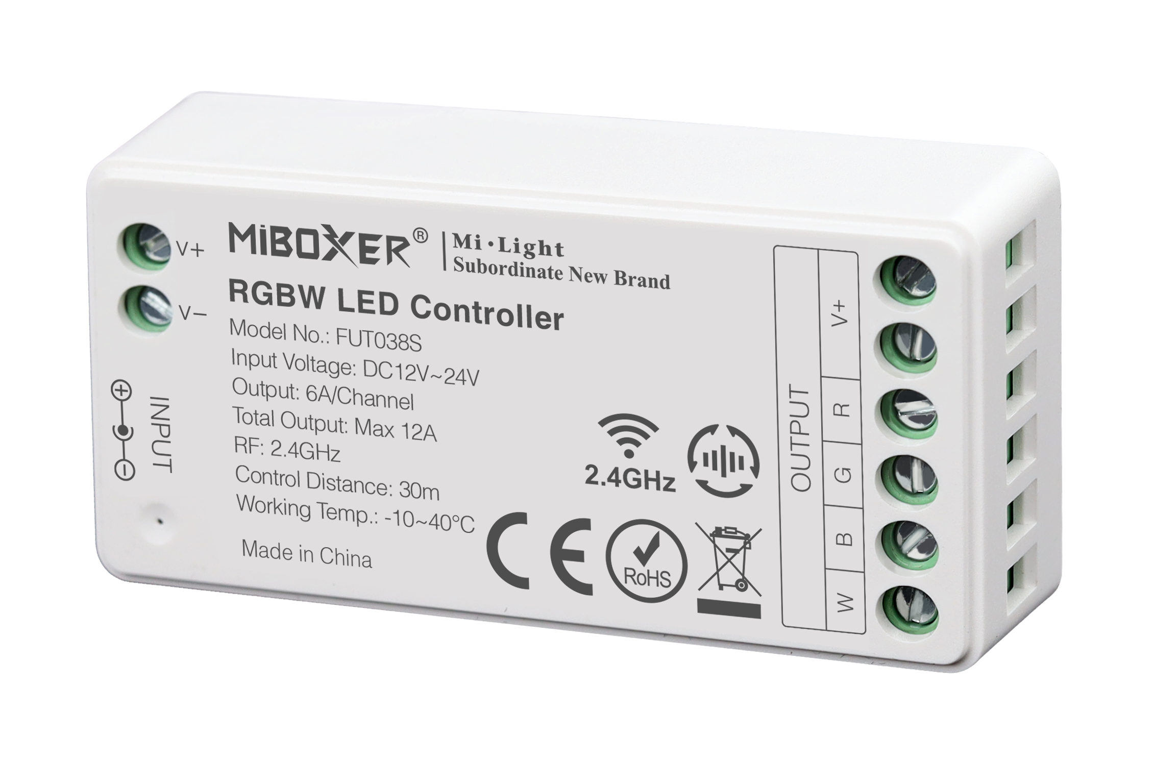 MI-LIGH ML037S+ RF přijímač 3v1 pro RGB,RGBW,RGB+CCT LED pásky