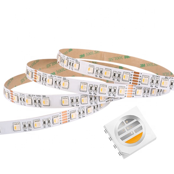 LED pásek RGBW 4 in 1 3000K/SMD5050/500-600lm/60led/m/18W/12V/IP20