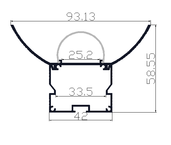 LED profil BIG CEILING TUBE závěsný