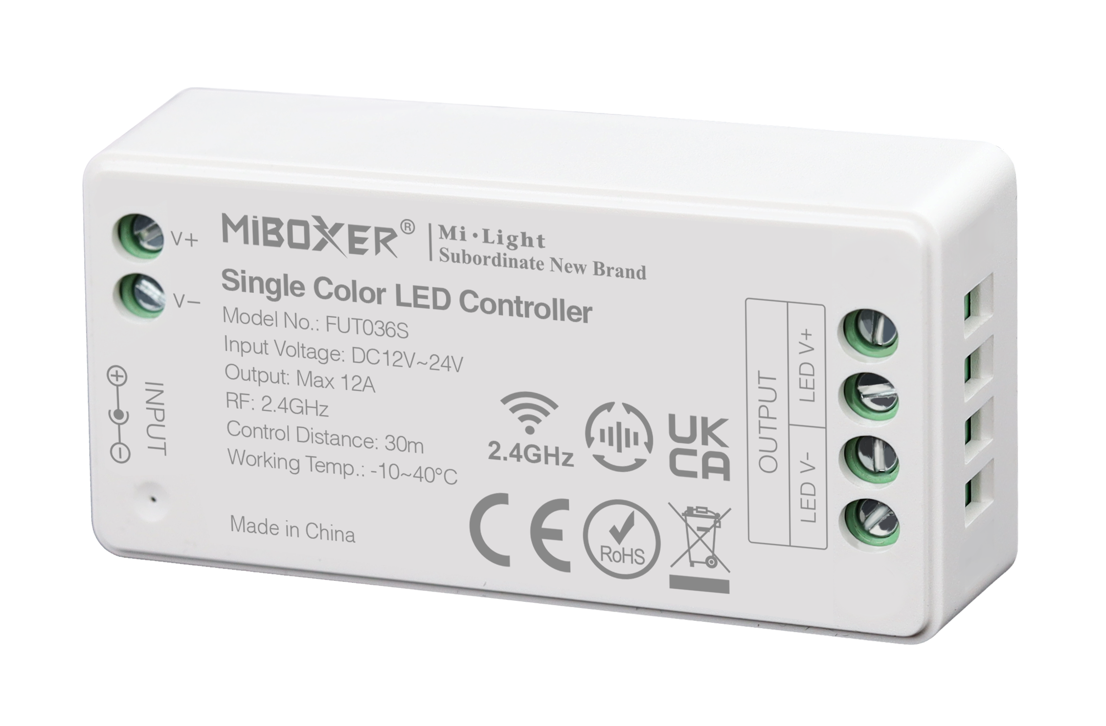MI-LIGHT RF řídící jednotka ML036 pro jednobarevné LED pásky 