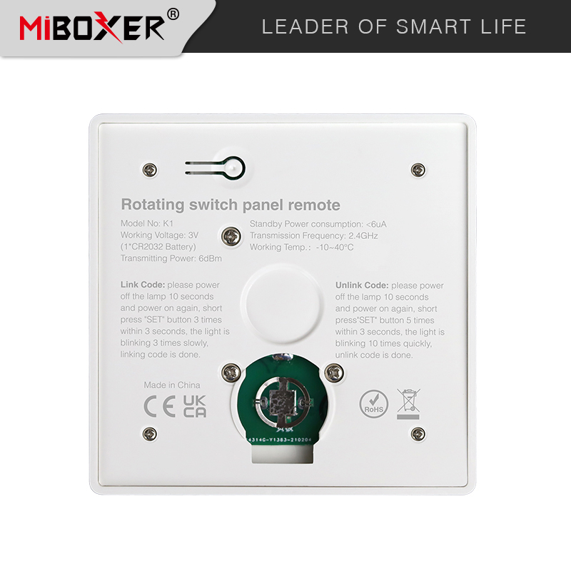 MI-LIGHT K1 RF ovladač pro jednobarevné a CCT LED