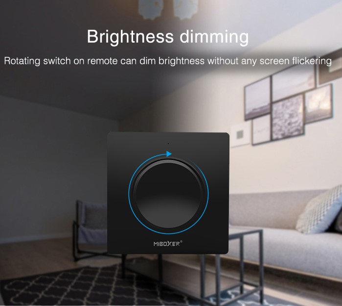 MI-LIGHT K1 BLACK RF ovladač pro jednobarevné a CCT LED pásky
