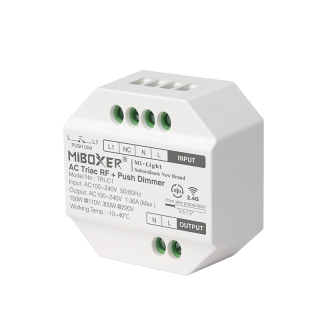 MI-LIGHT TRI-C1 RF triakový stmívač  pro LED/ 230V / RF 2,4GHz /300W 