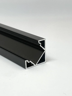 LED profil rohový 18x18 CORNER 12 černý elox