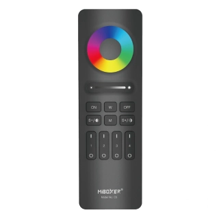 MI-LIGHT ML C5 RF ovladač pro RGB/RGBW/RGBW +CCT LED pásky/4 zóny -černý